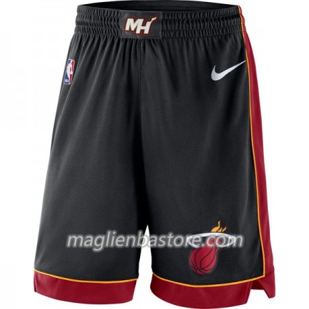 Miami Heat Uomo Pantaloncini Nero Nike Swingman